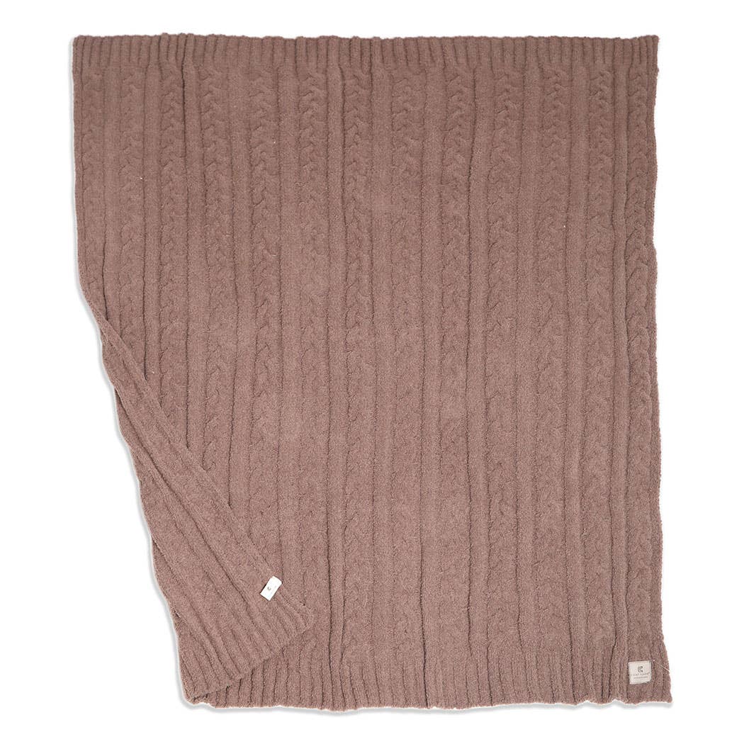 Braided Cable Knit Luxury Soft Throw Blanket
