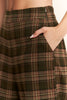 Plaid Wide Leg Pants