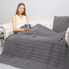 Braided Cable Knit Luxury Soft Throw Blanket