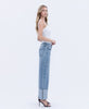 HIGH RISE CUFFED WIDE LEG JEANS