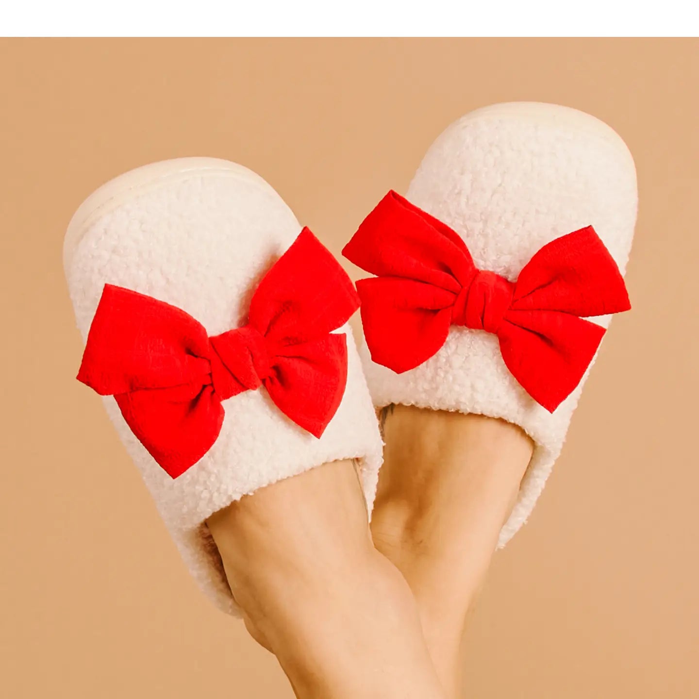Red Bow Slippers