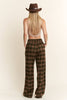 Plaid Wide Leg Pants