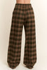 Plaid Wide Leg Pants