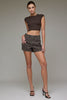 Cheetah Denim Shorts