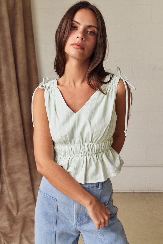 SEA GLASS TIE TOP