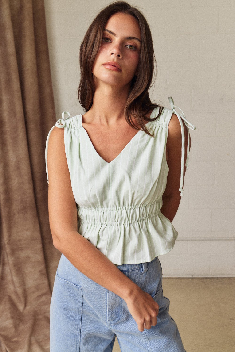 SEA GLASS TIE TOP