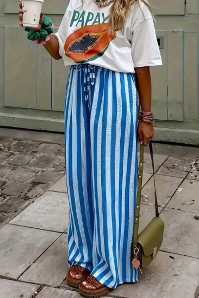 Blue Horizon Stripe Pants