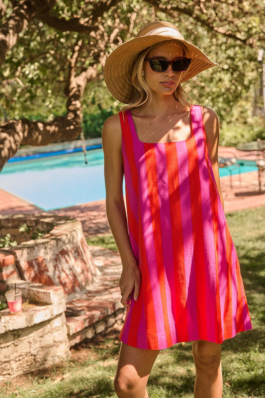 Sunset Stroll Stripe Dress