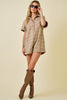 Sandstone Plaid Romper
