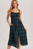 Everly Plaid Midi Dress