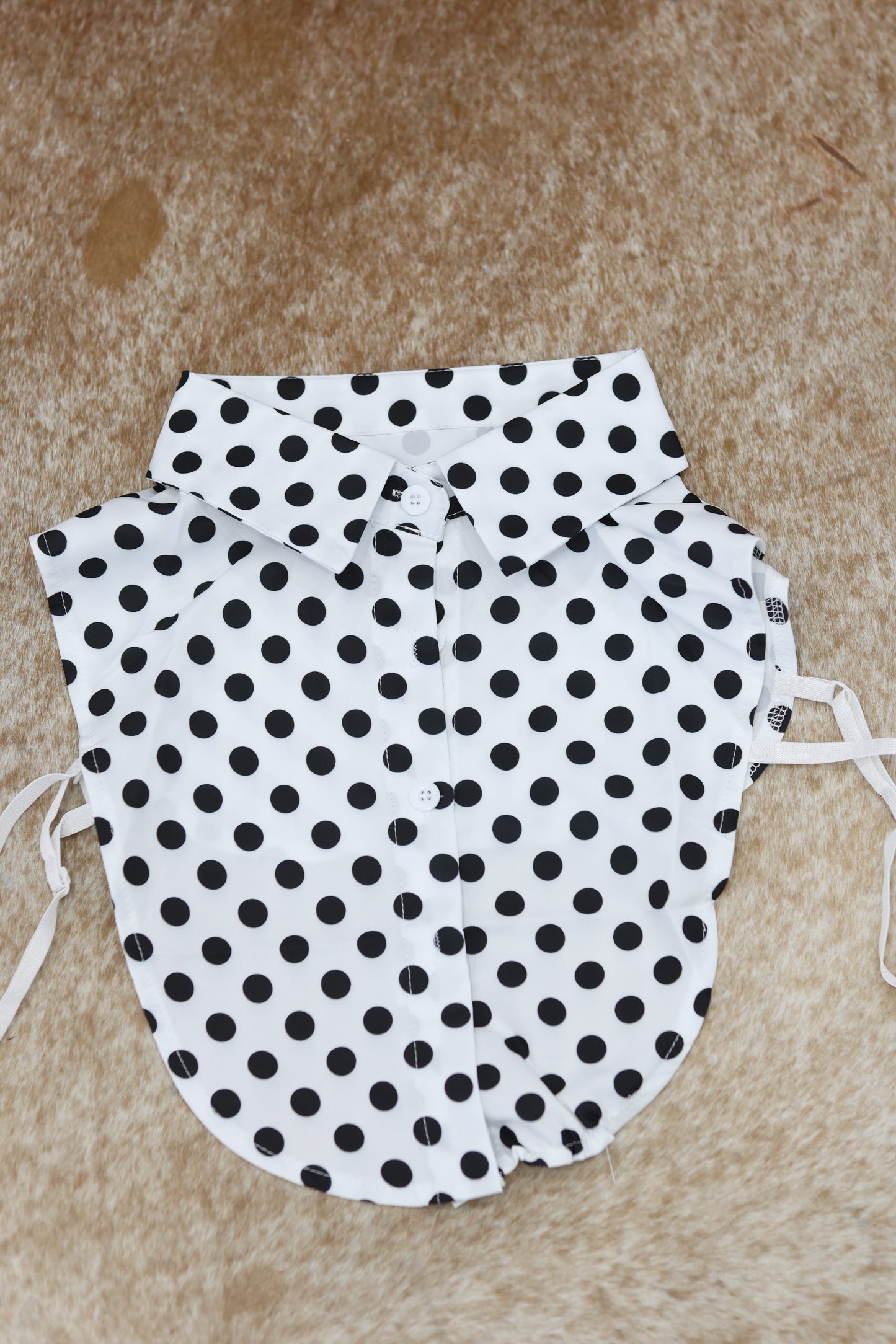 WHITE POLKA DOT CORPORATE COLLAR