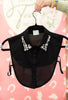 BLACK JEWELED CORPORATE COLLAR