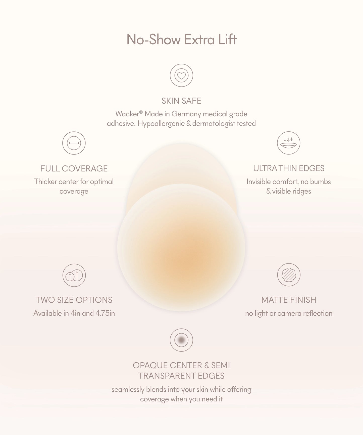 NOOD No-Show Extra Lift  Nipple Covers