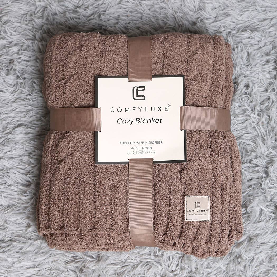 Braided Cable Knit Luxury Soft Throw Blanket