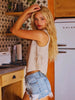 Tie Solid Linen Tank