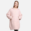 Solid Color Soft Hooded Blanket Hoodies with Pocket