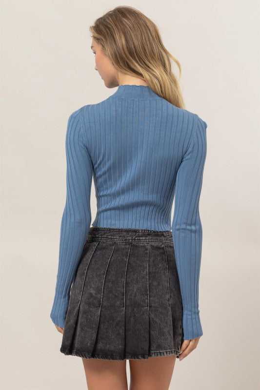 Slate Sky Ribbed Top