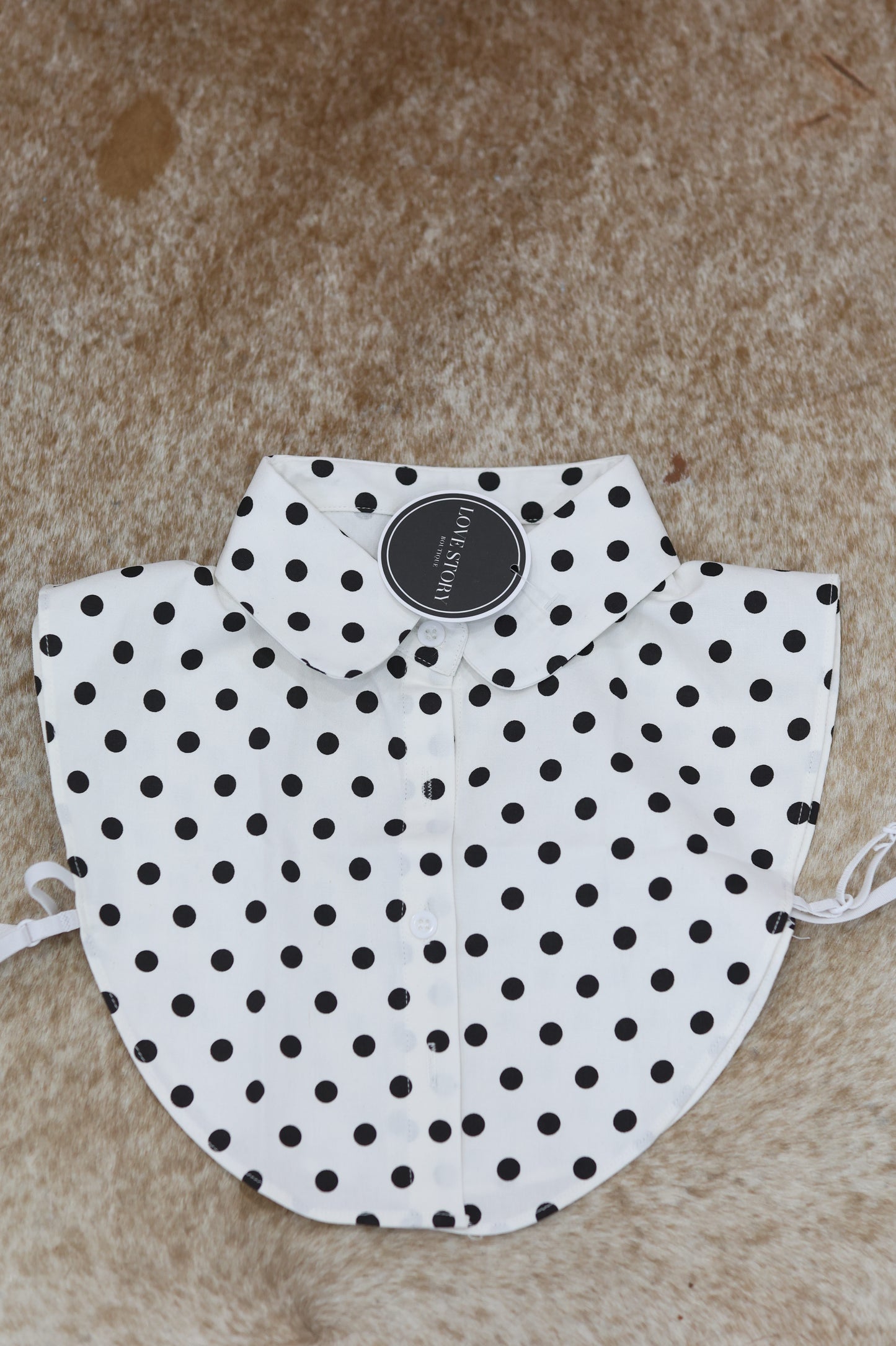 OFF WHITE POLKA DOT CORPORATE COLLAR