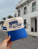 Booked and Busy - Royal Blue Vintage Trucker Hat