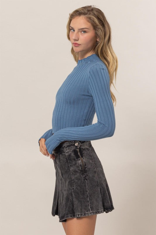 Slate Sky Ribbed Top