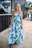 Blue Hydrangea Bliss Maxi Dress