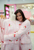 Cherry Embroidery Cozy Sweater Set