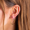 Alexis Pearl Tip Hoop Earrings