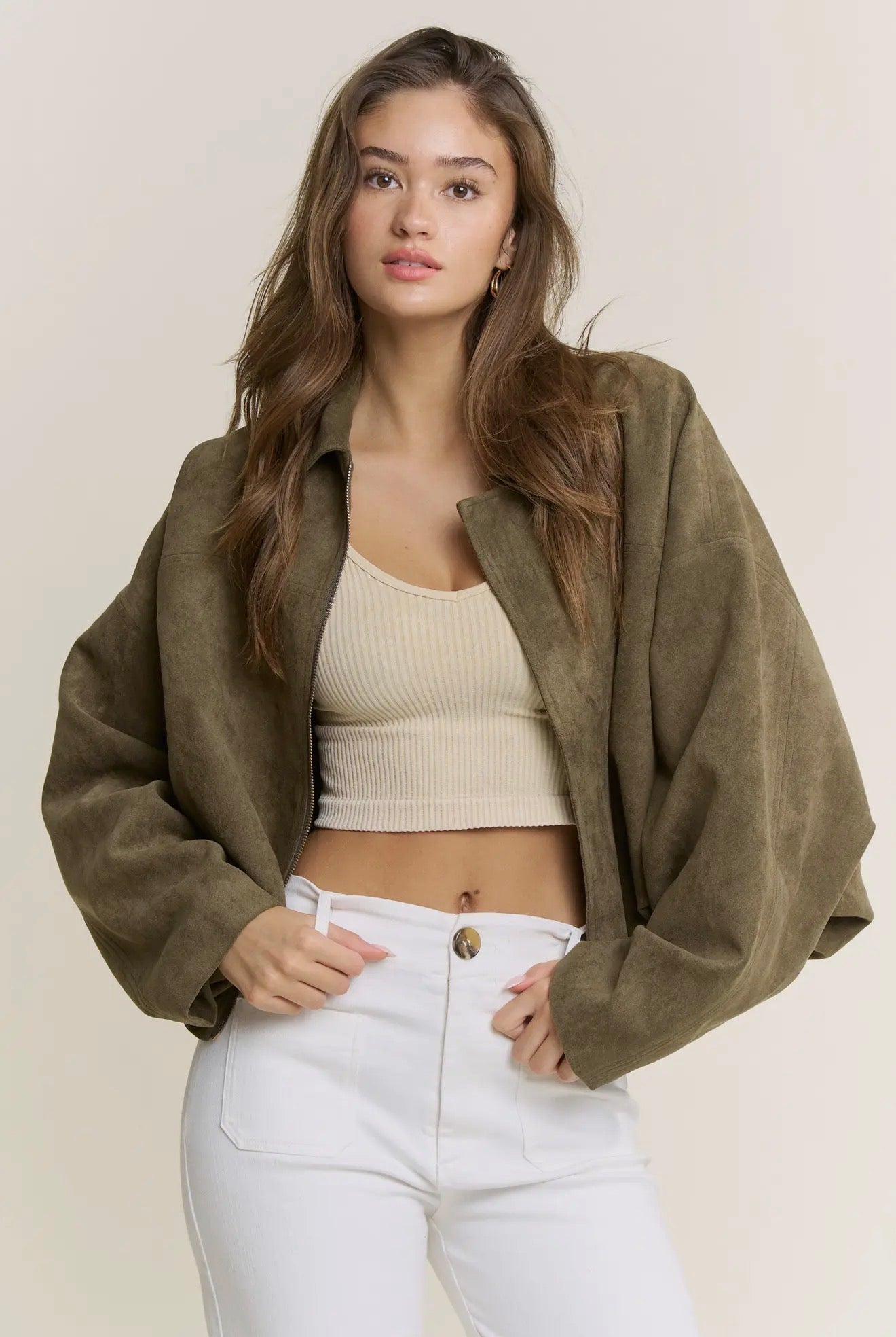 Sierra Suede Bomber Jacket