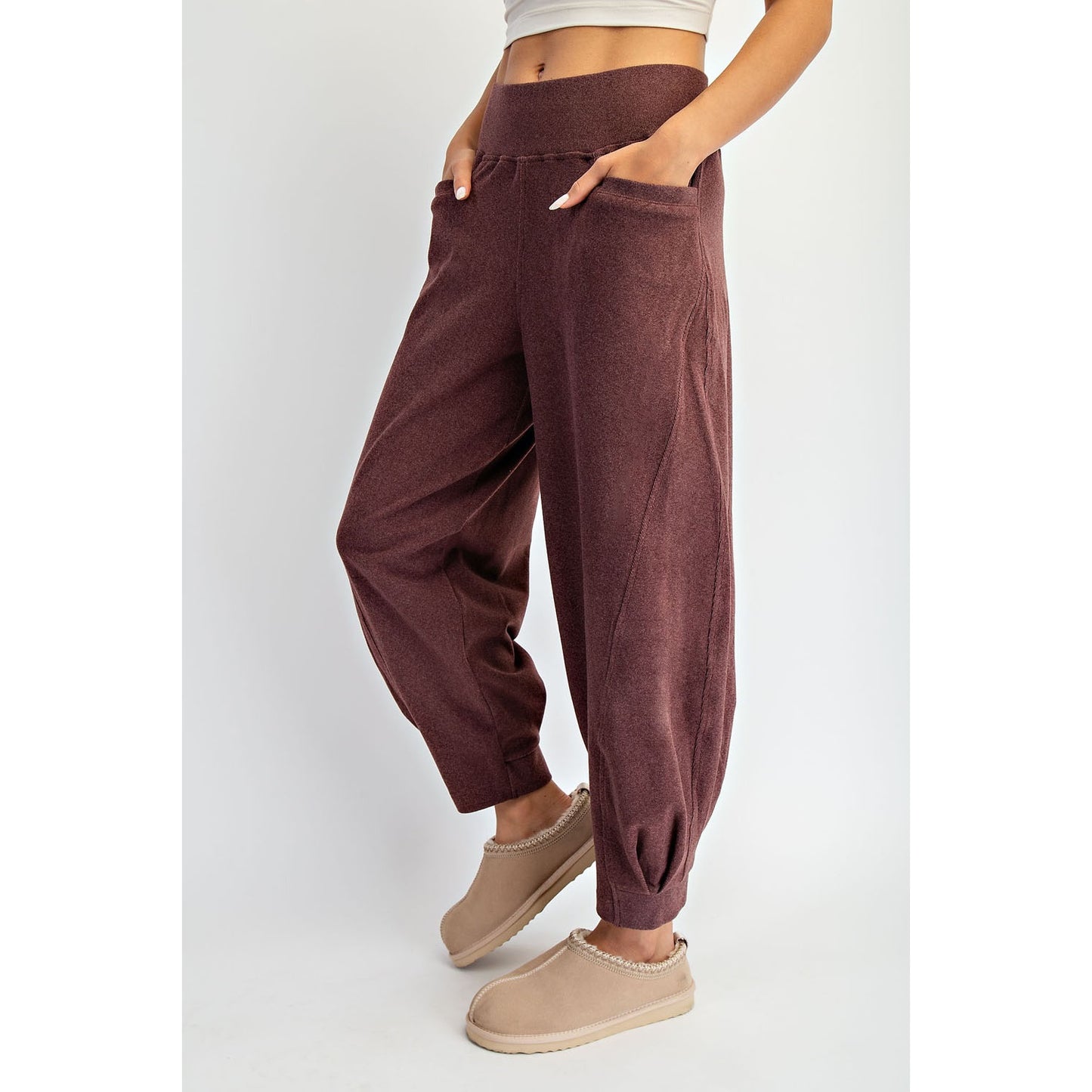 Brushed Rib Cocoon Pants