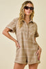 Sandstone Plaid Romper