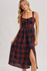 Everly Plaid Midi Dress