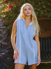 Zip-Up Front Hoodie Romper
