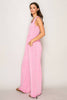 WIDE LEG STRING DETAIL JUMPSUIT