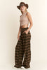 Plaid Wide Leg Pants