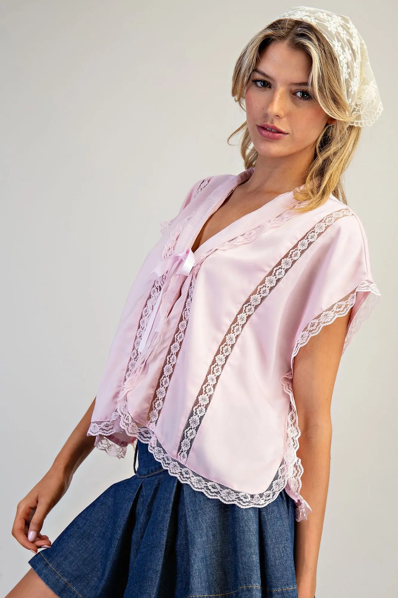 SOUTHERN BLUSH LACE TOP