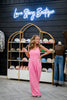 WIDE LEG STRING DETAIL JUMPSUIT