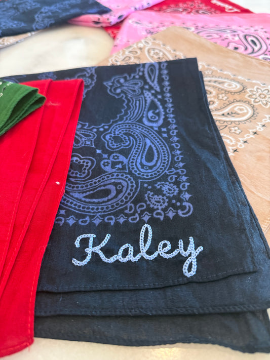 CUSTOM CHAINSTITCH BANDANAS