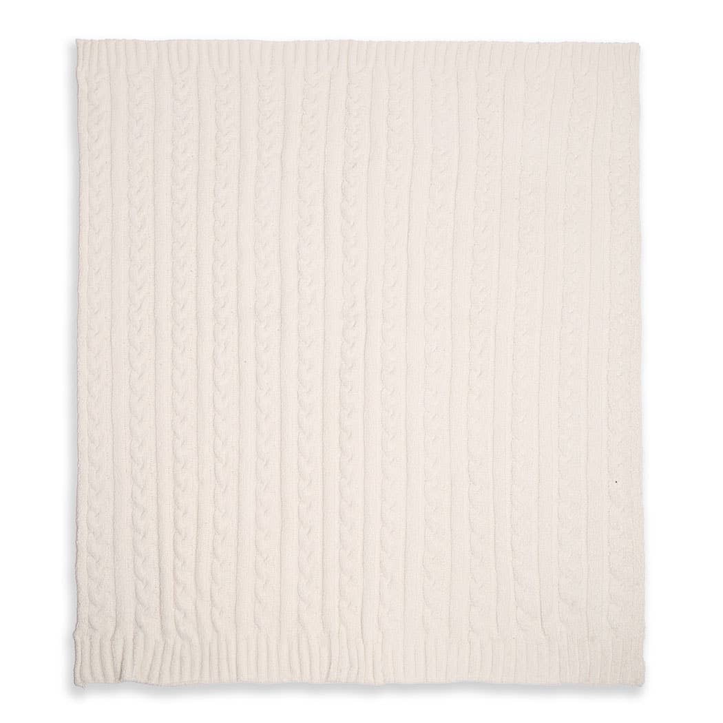 Braided Cable Knit Luxury Soft Throw Blanket
