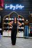 WIDE LEG STRING DETAIL JUMPSUIT
