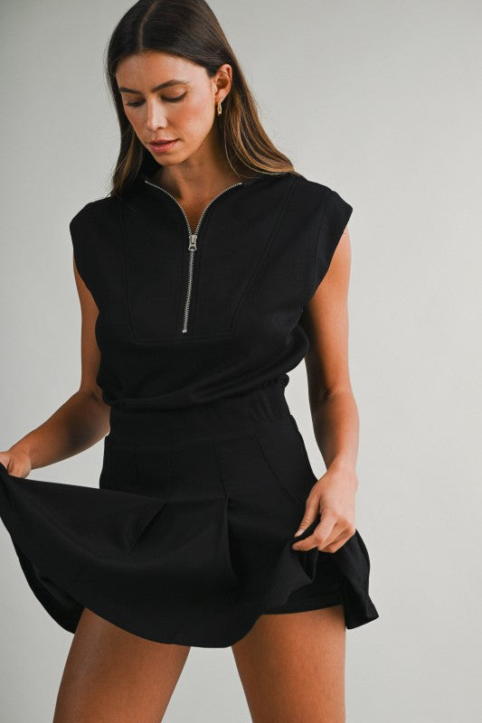Pleated Romper