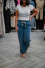 Wide Leg Cotton Blend Jogger Sweatpants
