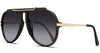Black Luxe Aviator Sunglasses