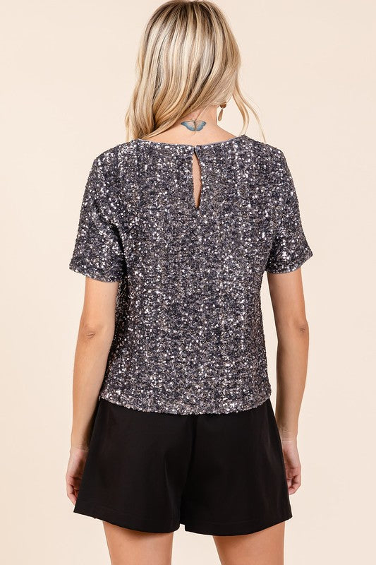 Evening Edit Sequin Top