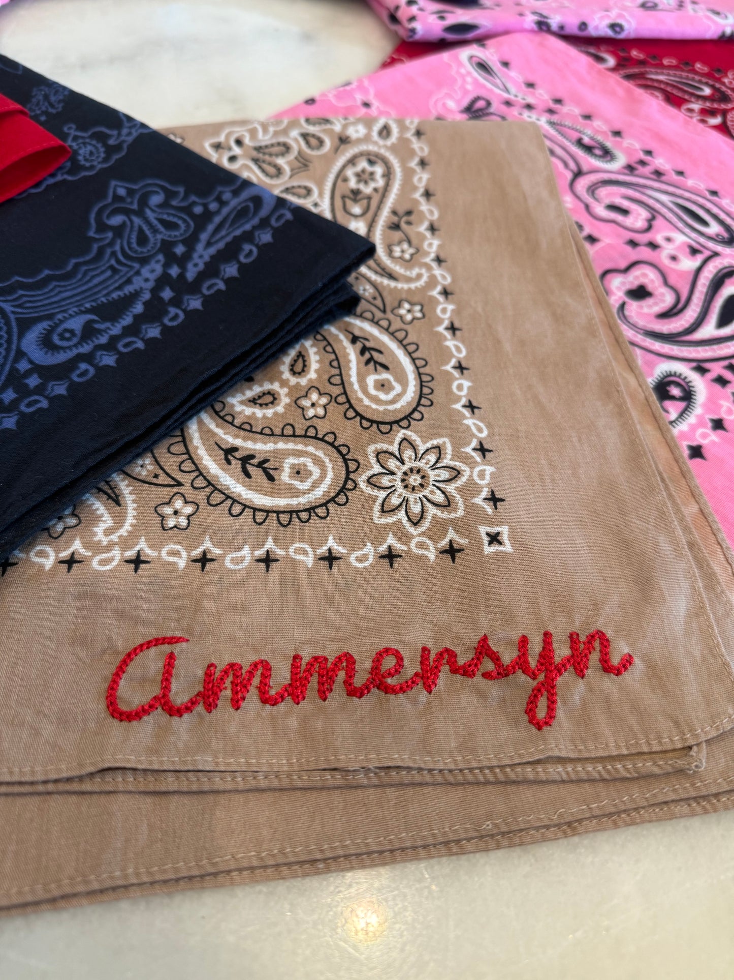 CUSTOM CHAINSTITCH BANDANAS