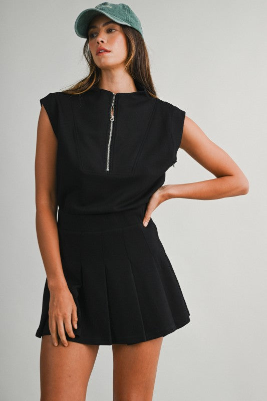 Pleated Romper