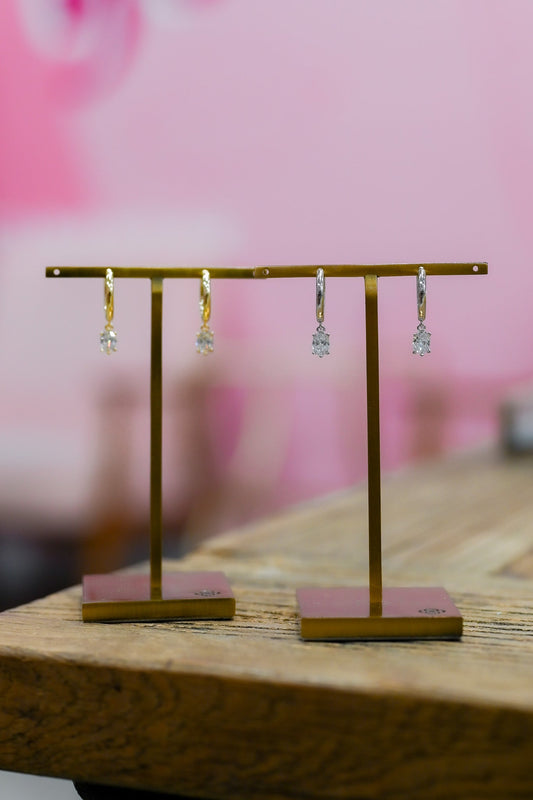 Cailin Stone Huggie Earrings