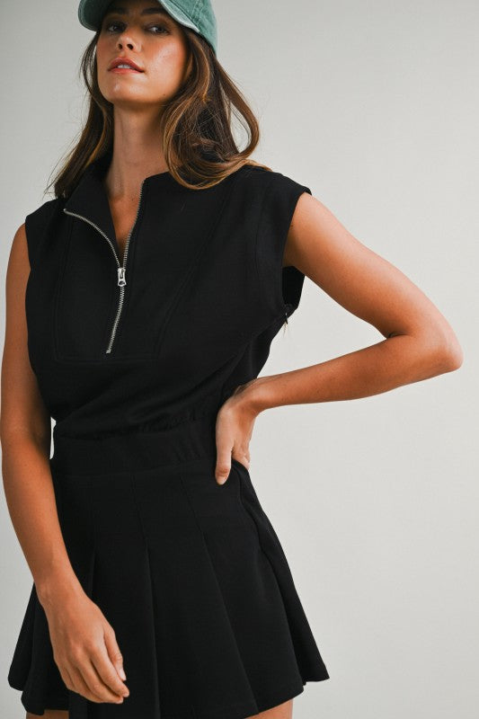 Pleated Romper