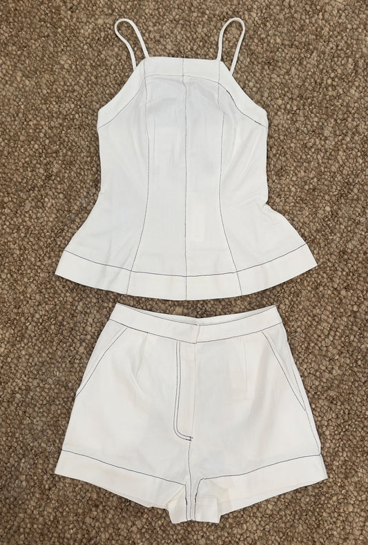NB Ivory Apron Tunic Set