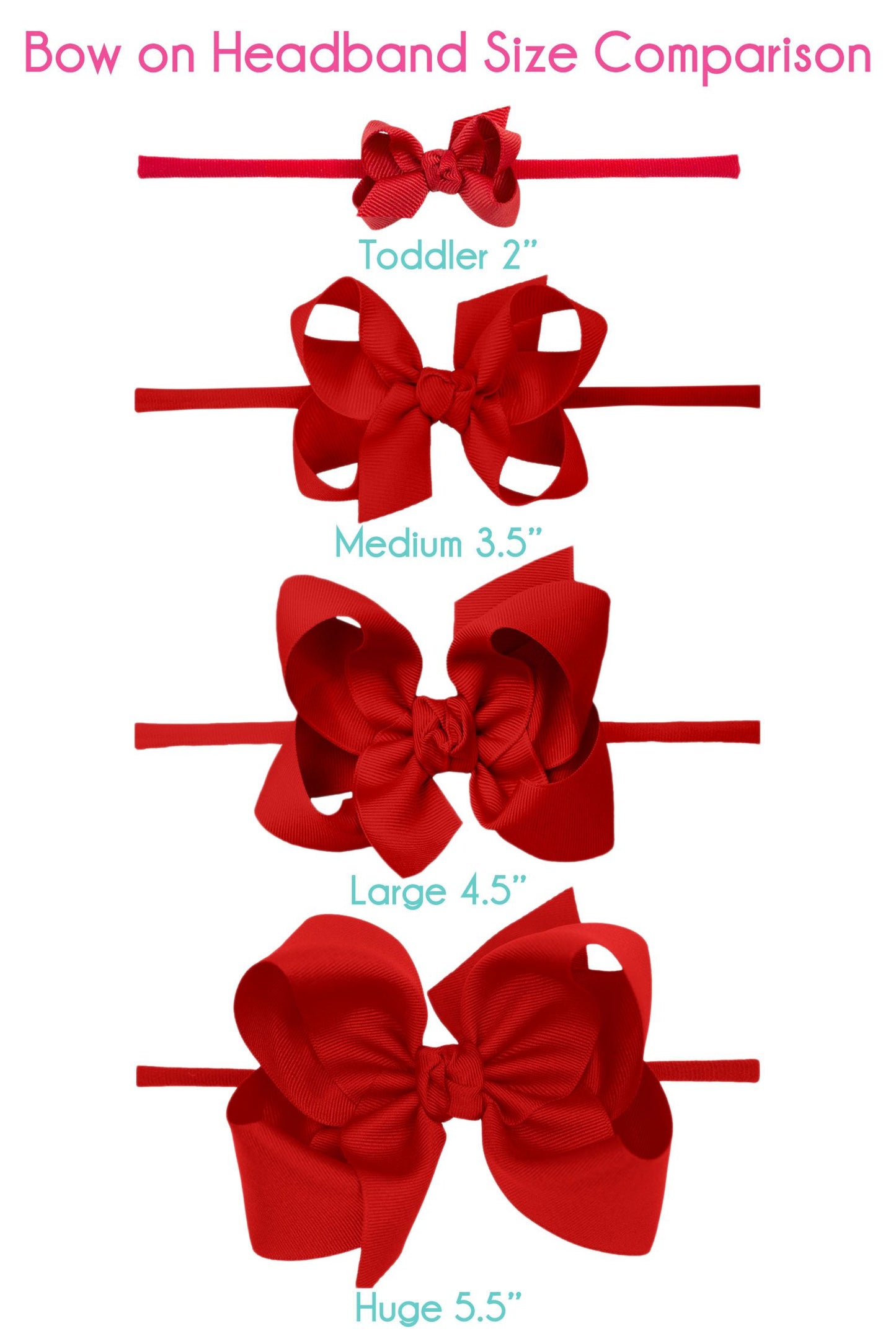 MEDIUM PANTYHOSE HEADBAND WITH SIGNATURE GROSGRAIN BOW (3.5")