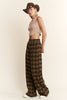 Plaid Wide Leg Pants